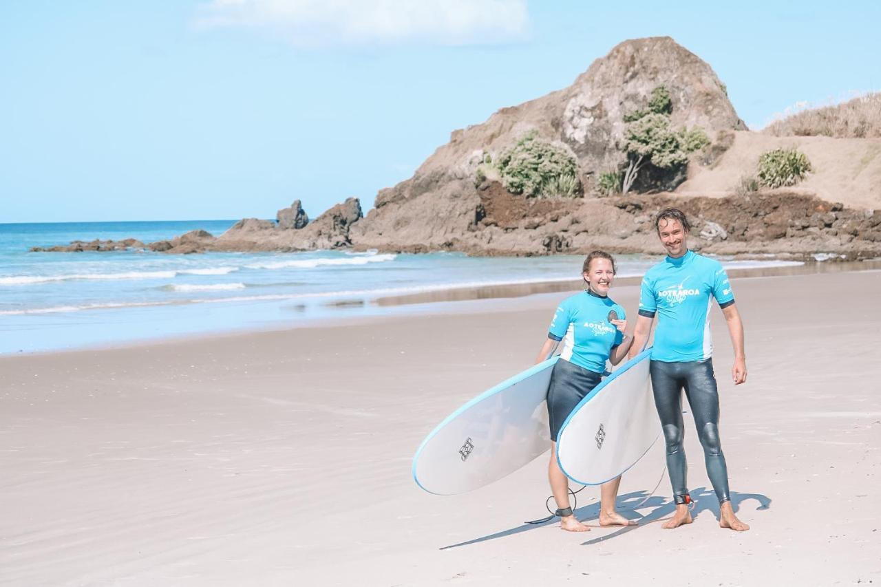 Aotearoa Surf Eco Pods Hotell Te Arai Exteriör bild